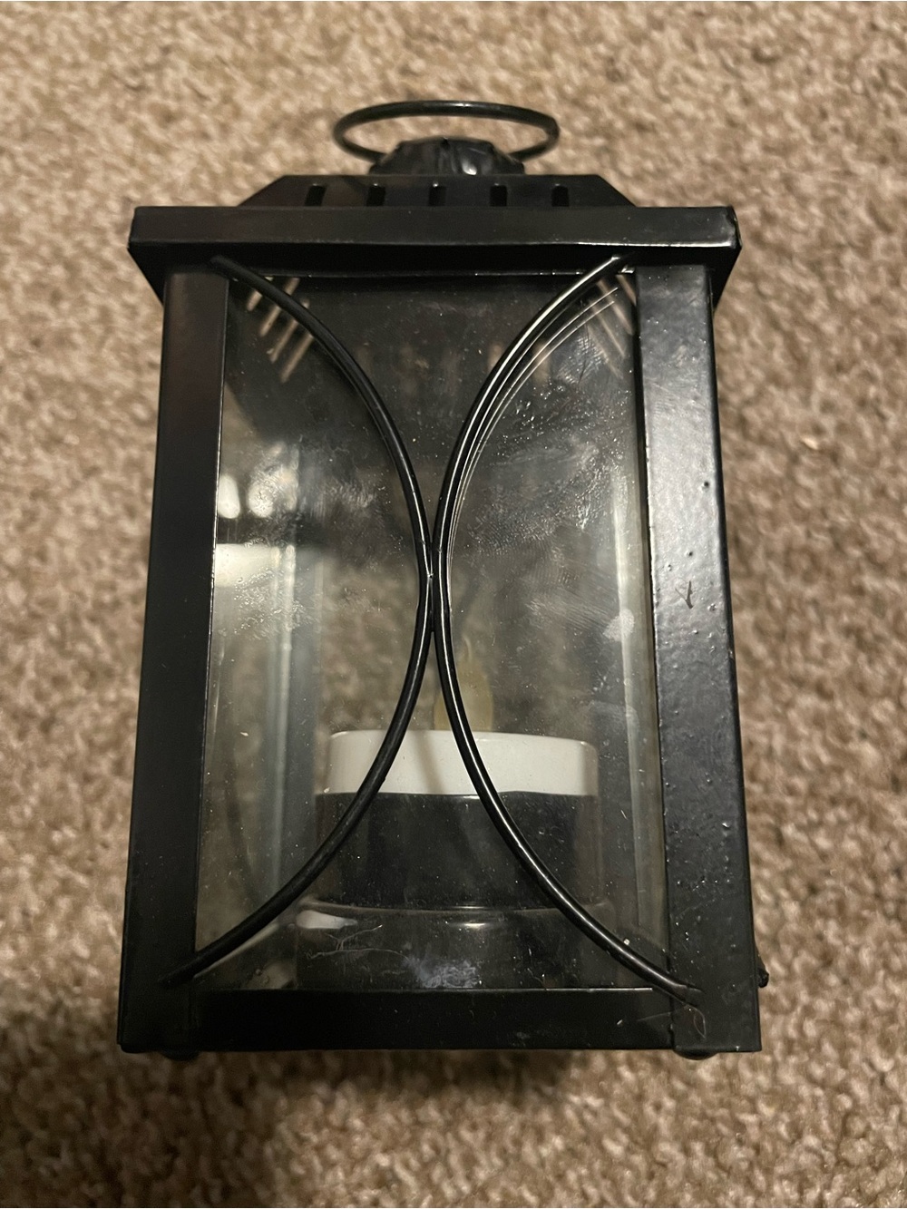 Black Decorative Lantern Candle Holder - Unbranded